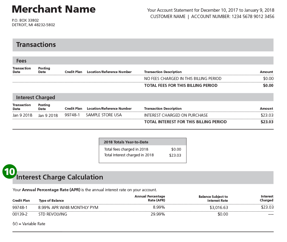 Account Statement Example – Page 2